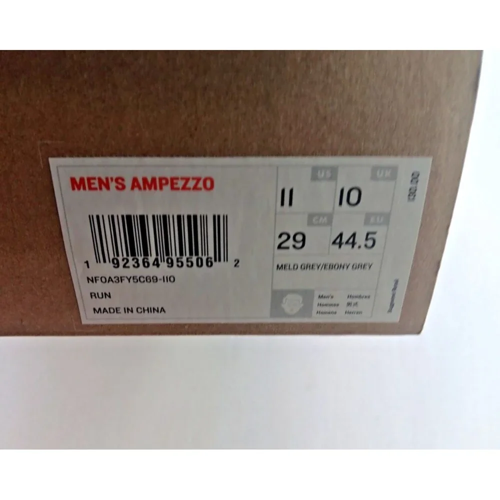 The North Face Ampezzo Shoes Men's Size 11 Meld Grey/ Bony Grey New